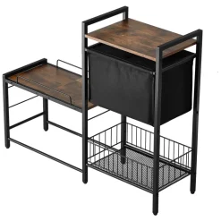 VEVOR Pet Feeding Station with Storage, Elevated Dog Bowls, Raised Dog Bowl Stand, Dog Food Storage and Feeder Station with Storage Shelves, Pet Toy Storage Organizer, for Large Medium Small Dogs