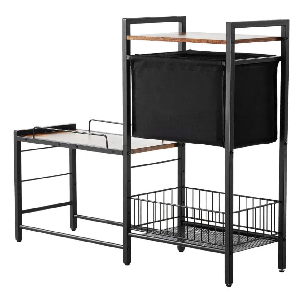 VEVOR Pet Feeding Station with Storage, Elevated Dog Bowls, Raised Dog Bowl Stand, Dog Food Storage and Feeder Station with Storage Shelves, Pet Toy Storage Organizer, for Large Medium Small Dogs