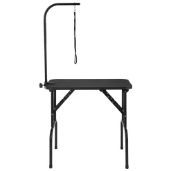 VEVOR Pet Grooming Table Arm with Clamp, 32''x18'' Dog Grooming Station, Foldable Pets Grooming Stand for Medium and Small Dogs, Free No Sit Haunch Holder with Grooming Loop, Bearing 220lbs