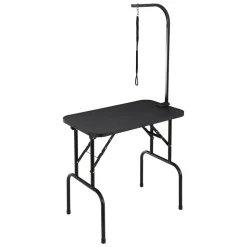 VEVOR Pet Grooming Table Arm with Clamp, 32''x18'' Dog Grooming Station, Foldable Pets Grooming Stand for Medium and Small Dogs, Free No Sit Haunch Holder with Grooming Loop, Bearing 220lbs