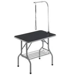 VEVOR Pet Grooming Table Arm with Clamp, 36''x24'' Dog Grooming Station, Foldable Pets Grooming Stand for Medium and Small Dogs, Free No Sit Haunch Holder with Grooming Loop, Bearing 330lbs