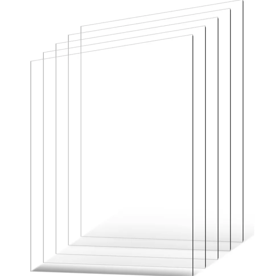 VEVOR PET/Plexiglass Sheets, 5-Pack Plastic Sheet, 24 x 36 Inch 0.04 Inch Thick Transparent Clear Flexible Plastic Panels for Craft, Replacement Picture Frame Glass, DIY Display Project, Easy to Cut