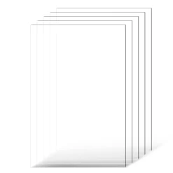 VEVOR PET/Plexiglass Sheets, 5-Pack Plastic Sheet, 24 x 36 Inch 0.04 Inch Thick Transparent Clear Flexible Plastic Panels for Craft, Replacement Picture Frame Glass, DIY Display Project, Easy to Cut
