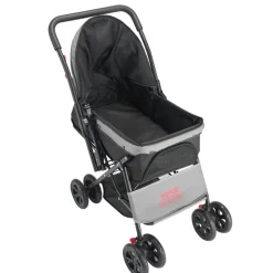 VEVOR Pet Stroller, 44 lbs Weight Capacity, Foldable Dog Stroller Cart, 4 Wheels Cats Stroller with Mesh Windows & Revrsible Handle, Portable Pet Carrier Stroller with Brake, for Small to Medium Pets