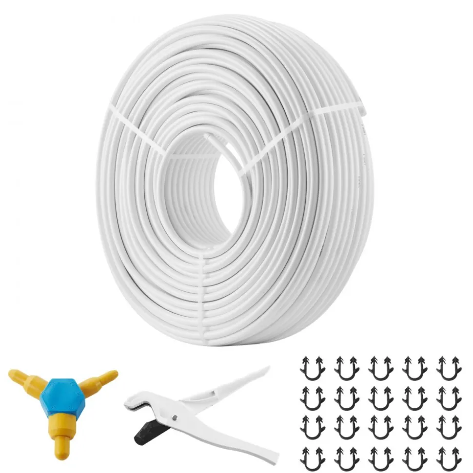 VEVOR PEX-AL-PEX Tube, 656ft, 5/8'' Diameter Aluminum-Plastic Composite Pipe Oxygen Barrier Radiant Floor PEX Pipe, 0.08'' Thickness Radiant Heat Floor Plumbing Inner Aluminum Layer PEX Tubing Pipe