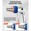 VEVOR PEX Pipe Expander Tool Kit, Manual Tubing Expansion Tool for 3/8", 1/2", 3/4", 1" PEX Pipes - with 4 Expanding Heads, Pipe Cutter & Carrying Case for Radiant Heating & Water Plumbing System