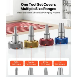 VEVOR PEX Pipe Expander Tool Kit, Manual Tubing Expansion Tool for 3/8