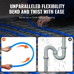 VEVOR PEX Pipe 3/4 Inch, 100 Feet Length PEX-A Flexible Pipe Tubing for Potable Water, Pex Water Lines for Hot/Cold Water & Easily Restore, Plumbing Applications with Free Cutter,Blue