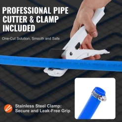 VEVOR PEX Pipe 3/4 Inch, 100 Feet Length PEX-A Flexible Pipe Tubing for Potable Water, Pex Water Lines for Hot/Cold Water & Easily Restore, Plumbing Applications with Free Cutter,Blue