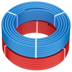 VEVOR PEX Pipe 3/4 Inch, 2 x 100 Feet Length PEX-A Flexible Pipe Tubing for Potable Water, Pex Water Lines for Hot/Cold Water & Easily Restore, Plumbing Applications with Free Cutter, Blue & Red