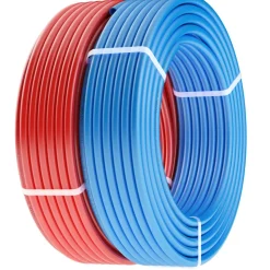VEVOR PEX Pipe 3/4 Inch, 2 x 100 Feet Length PEX-A Flexible Pipe Tubing for Potable Water, Pex Water Lines for Hot/Cold Water & Easily Restore, Plumbing Applications with Free Cutter, Blue & Red