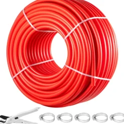 VEVOR PEX Pipe, 7/8 inch x 500 FT PEX Tubing, Non Oxygen Barrier Red PEX-B Pipe, Flexible PEX Water Line for RV Sewer Hose, Plumbing, Radiant Heating