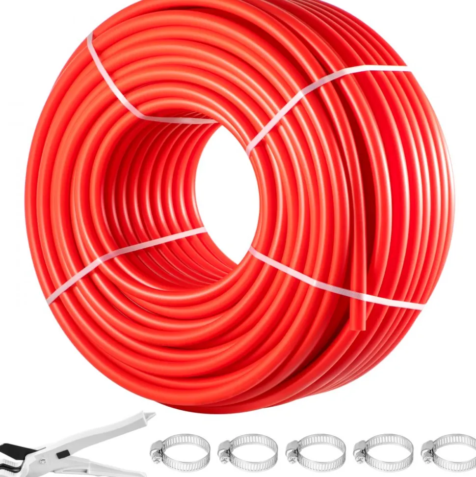 VEVOR PEX Pipe, 7/8 inch x 500 FT PEX Tubing, Non Oxygen Barrier Red PEX-B Pipe, Flexible PEX Water Line for RV Sewer Hose, Plumbing, Radiant Heating
