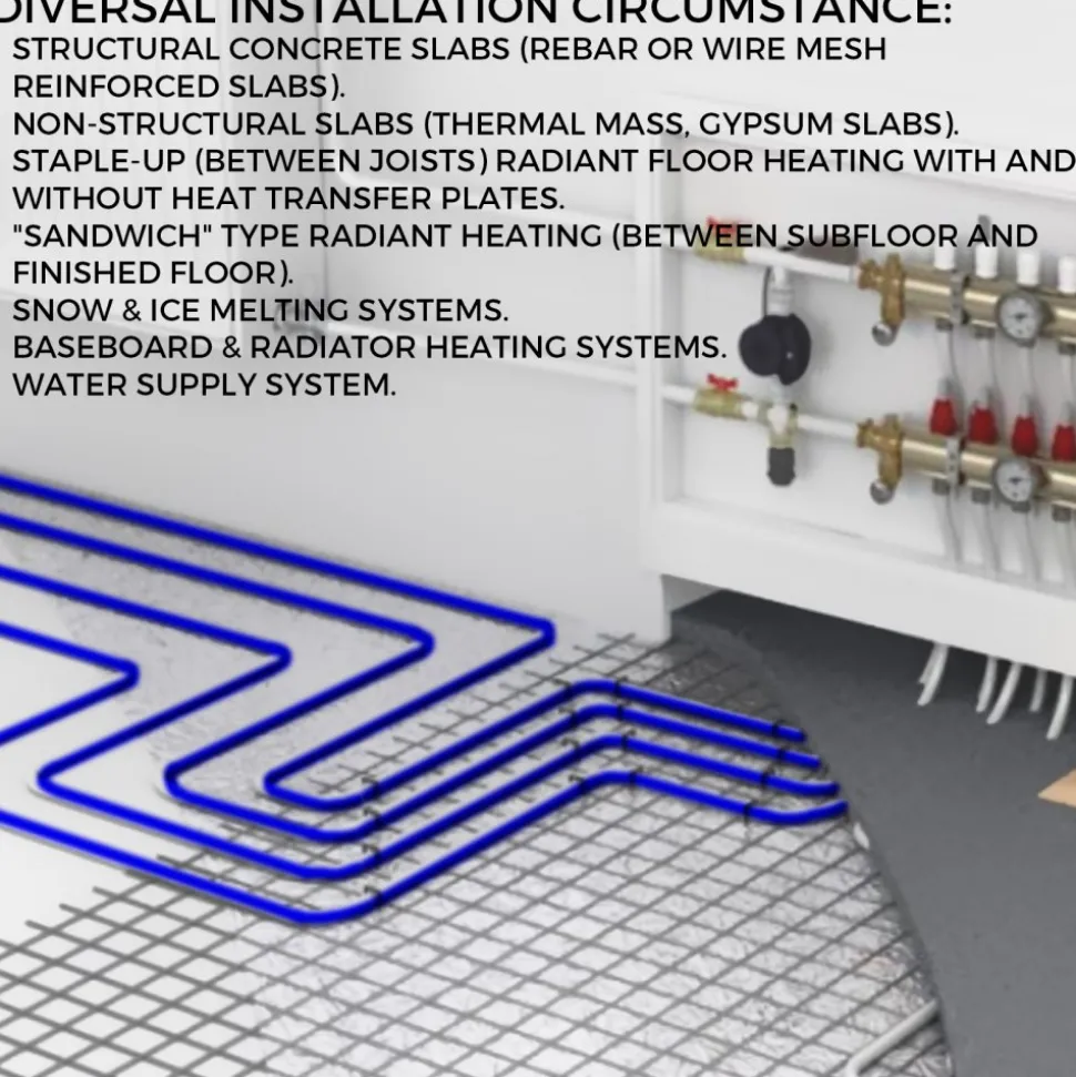VEVOR 3/4" PEX Tubing 500Ft Non-Barrier PEX Pipe Blue Pex-b Tube Coil for Hot and Cold Water Plumbing Open Loop Radiant Floor Heating System PEX Tubing (3/4" Non-Barrier, 500Ft/Blue)