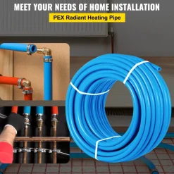 VEVOR Pex Tubing, 1" Pex Pipe 300ft Flexible Pex Hose Non Oxygen Barrier Pex Tube Coil 80-160psi Pex Water Line Blue Pex Piping for Hot & Cold Water Plumbing Open Loop Radiant Floor Heating System