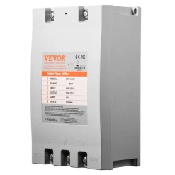 VEVOR 3 Phase Converter - 15HP 53A 220V Single Phase to 3 Phase Converter, 220V Input/Output, Digital Phase Shifter for Residential & Light Commercial Use (One Converter for One Motor Only)