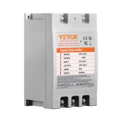 VEVOR 3 Phase Converter - 5HP 15A 220V Single Phase to 3 Phase Converter, Digital Phase Shifter for Residential and Light Commercial Use, 220V Input/Output (One Converter for One Motor Only)