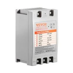 VEVOR 3 Phase Converter - 5HP 15A 220V Single Phase to 3 Phase Converter, Digital Phase Shifter for Residential and Light Commercial Use, 220V Input/Output (One Converter for One Motor Only)