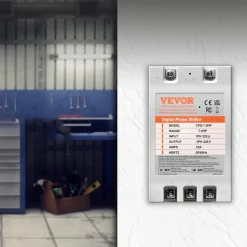 VEVOR 3 Phase Converter- 7.5HP 23A 220V Single Phase to 3 Phase Converter, Digital Phase Shifter for Residential & Light Commercial Use, 220V Input/Output (One DPS Must Be Used on One Motor Only)