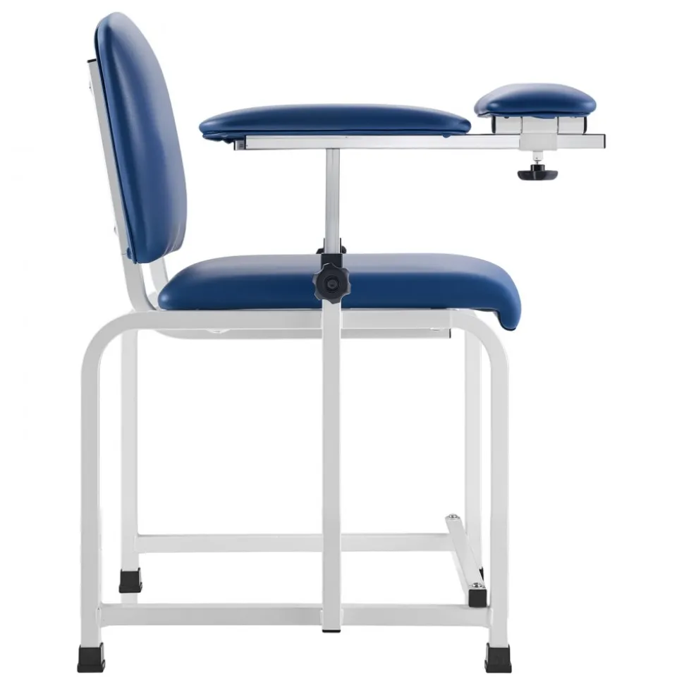 VEVOR Phlebotomy Chair, Blood Draw Chair with Adjustable Armrests and Flip Arm, 400LBS Loading Blood Drawing Medical Chair with Soft Padded Seat, Easy-to-Clean PVC Leather for Hospitals, Labs, Clinics