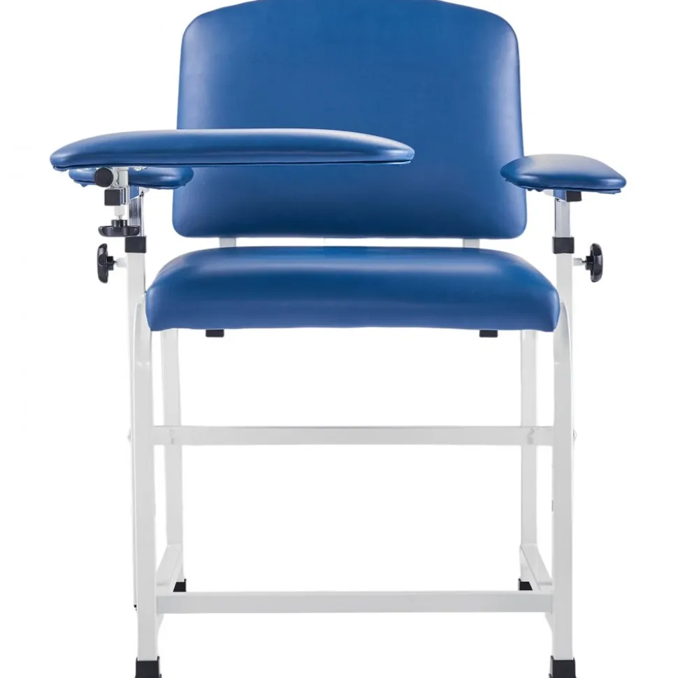 VEVOR Phlebotomy Chair, Blood Draw Chair with Adjustable Armrests and Flip Arm, 400LBS Loading Blood Drawing Medical Chair with Soft Padded Seat, Easy-to-Clean PVC Leather for Hospitals, Labs, Clinics