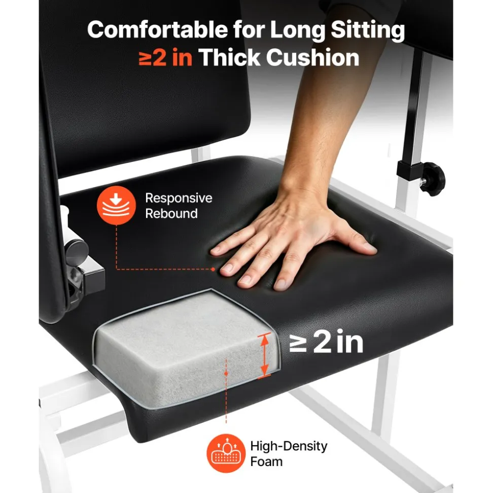 VEVOR Phlebotomy Chair 750LBS Capacity Blood Draw Medical Chair, Comfortable Blood Drawing Chairs with Adjustable Armrests, Soft Padded Seat, Easy-to-Clean PVC Leather for Hospitals Clinics