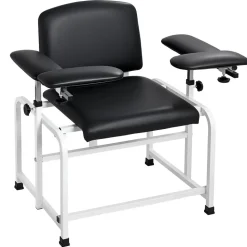 VEVOR Phlebotomy Chair 750LBS Capacity Blood Draw Medical Chair, Comfortable Blood Drawing Chairs with Adjustable Armrests, Soft Padded Seat, Easy-to-Clean PVC Leather for Hospitals Clinics