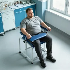 VEVOR Phlebotomy Chair 500LBS Capacity Blood Draw Medical Chair, Comfortable Blood Drawing Chairs with Adjustable Armrests, Soft Padded Seat, Easy-to-Clean PVC Leather for Hospitals Clinics