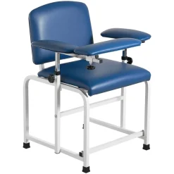 VEVOR Phlebotomy Chair 500LBS Capacity Blood Draw Medical Chair, Comfortable Blood Drawing Chairs with Adjustable Armrests, Soft Padded Seat, Easy-to-Clean PVC Leather for Hospitals Clinics