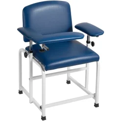VEVOR Phlebotomy Chair 500LBS Capacity Blood Draw Medical Chair, Comfortable Blood Drawing Chairs with Adjustable Armrests, Soft Padded Seat, Easy-to-Clean PVC Leather for Hospitals Clinics