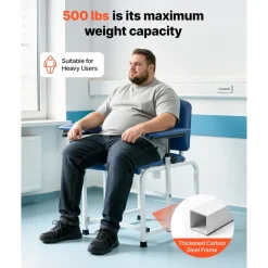 VEVOR Phlebotomy Chair 500LBS Capacity Blood Draw Medical Chair, Comfortable Blood Drawing Chairs with Adjustable Armrests, Soft Padded Seat, Easy-to-Clean PVC Leather for Hospitals Clinics