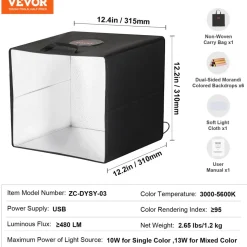 VEVOR Photo Studio Light Box, 12