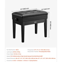VEVOR Piano Bench, 22