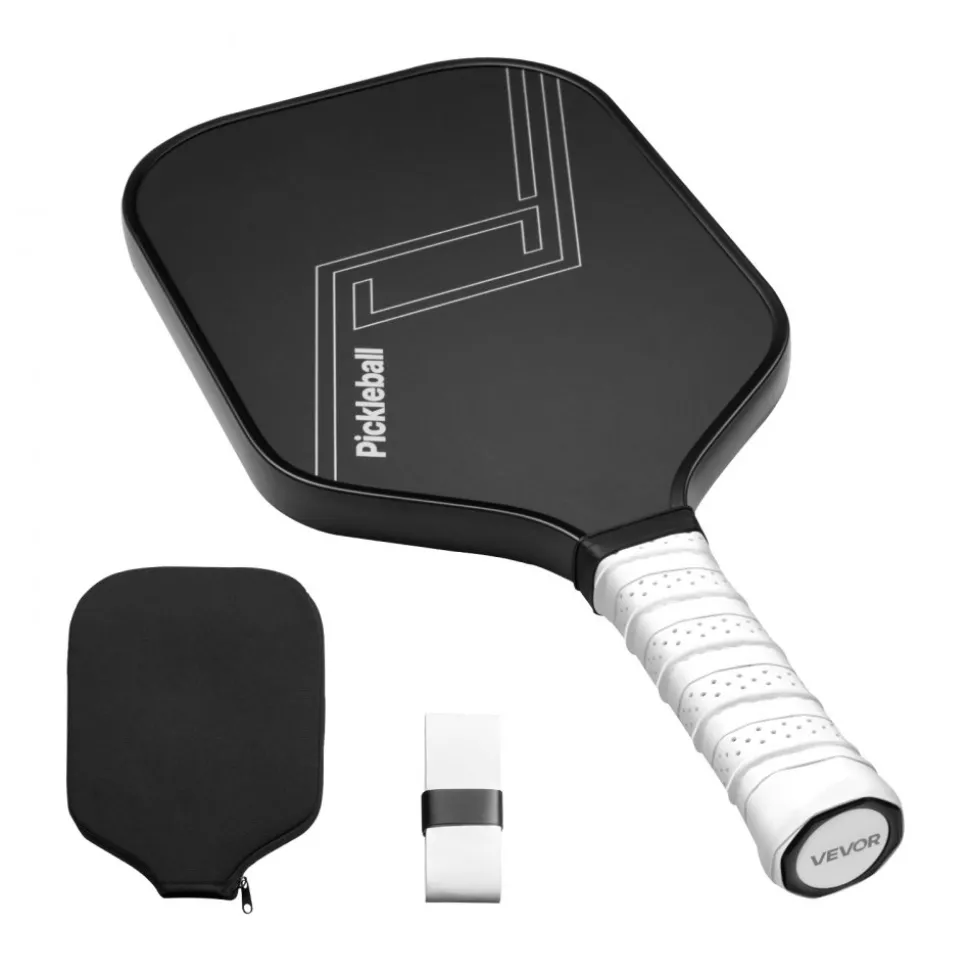 VEVOR Pickleball Paddle, T700 Carbon Fiber Surface & Honeycomb Core, Professional Pickleball Paddle with Increased Power & Control & Spin, Pro Pickle Ball Racket for Adults, Men & Women, Black
