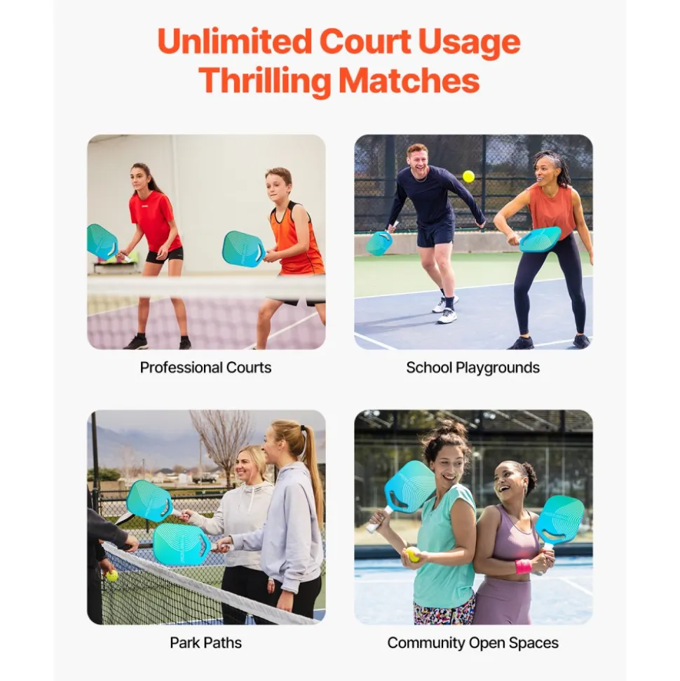 VEVOR Pickleball Paddle with Aero Throat, T700 Carbon Fiber Surface & Honeycomb Core, Professional Pickleball Paddle with Increased Power & Control & Spin, Pickle Ball Racket for Adults, Men & Women