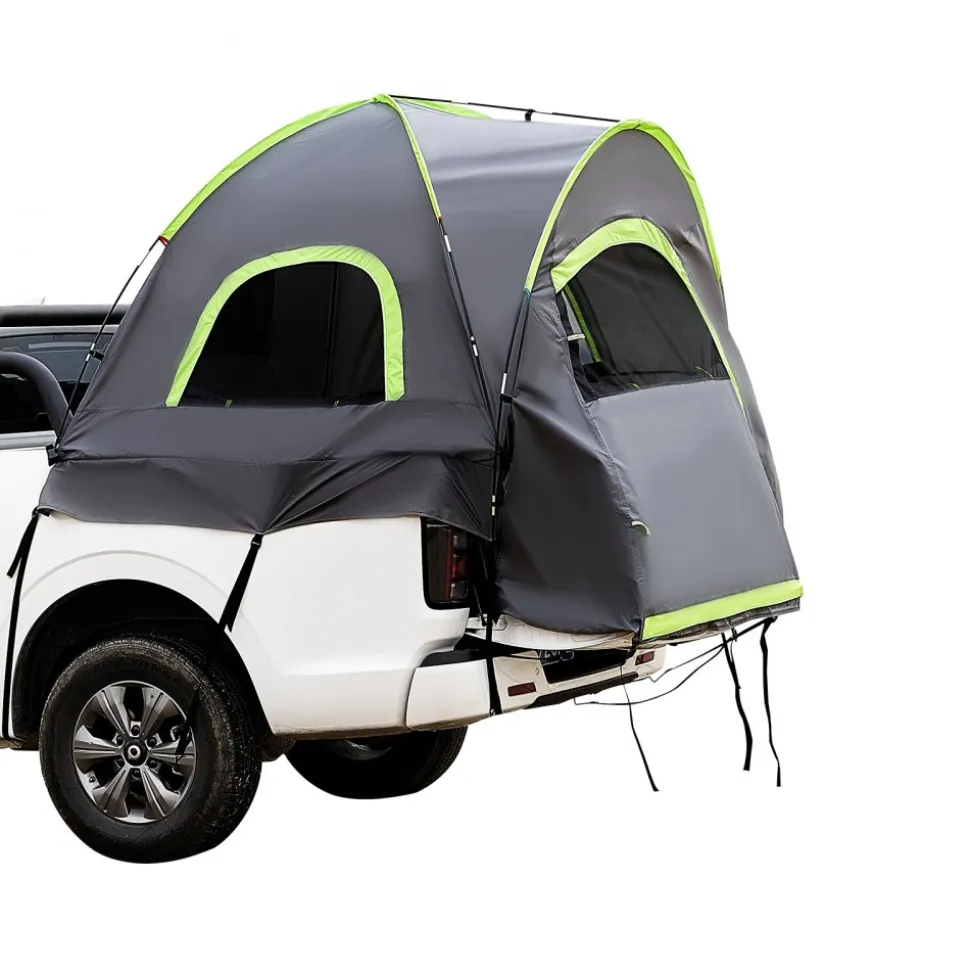 VEVOR Pickup Truck Tent, Fit 5.5-6.0 ft Truck Tents for Camping, Waterproof PU2000mm 2-3 Person Sleeping Truck Bed Tent with Double Layer Design Windows, Sturdy Truck Bed Camper Shell with Storage Bag