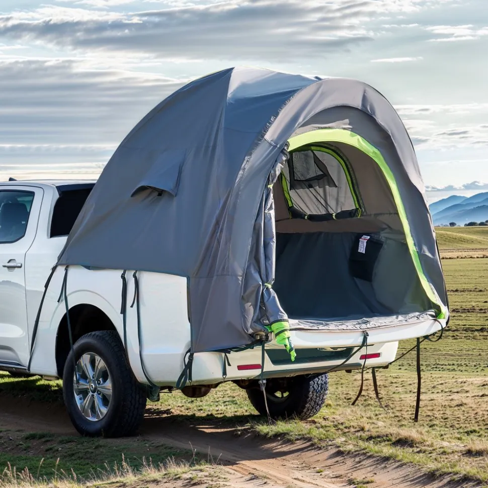 VEVOR Pickup Truck Tent, Fit 5.5-6.0 ft Truck Tents for Camping, Waterproof PU2000mm 2-3 Person Sleeping Truck Bed Tent with Double Layer Design Windows, Sturdy Truck Bed Camper Shell with Storage Bag