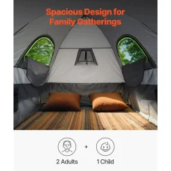 VEVOR Pickup Truck Tent, Fit 5.0-5.2 ft Truck Tents for Camping, Waterproof PU2000mm 2-3 Person Sleeping Truck Bed Tent with Double Layer Design Windows, Sturdy Truck Bed Camper Shell with Storage Bag