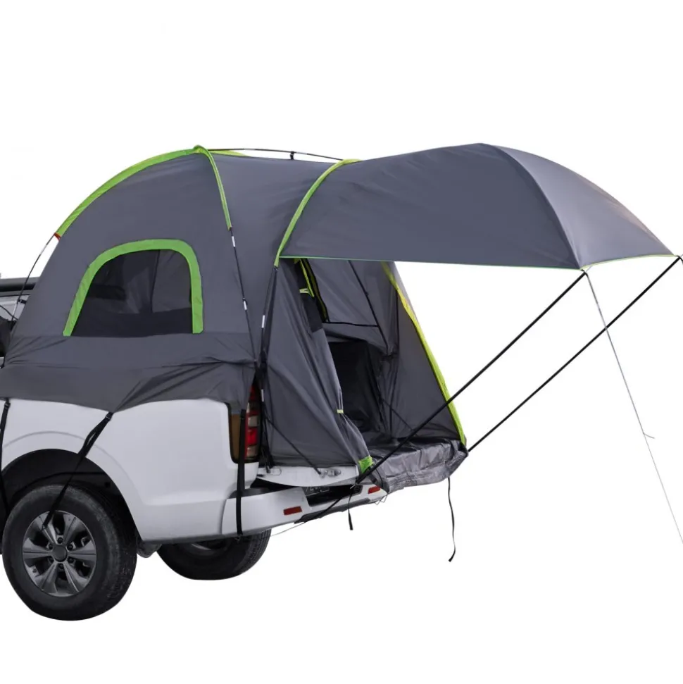 VEVOR Pickup Truck Tent, Fits 5.0-5.2 ft Truck Tents for Camping, Waterproof PU2000 mm 2-3 Person Sleeping Truck Bed Tent, Sturdy Truck Bed Camper Shell with Expandable Awning, Rainfly, Storage Bag