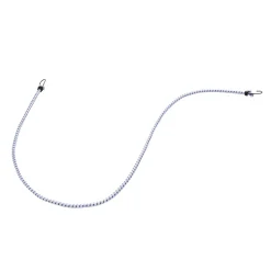 VEVOR 6 Piece Bungee Cords with A3 Steel Hooks, 72 Inch Heavy Duty Bungee Straps, 12 mm Elastic Bungee Ropes Set for Camping, Tarps, Motorcycle, Truck and Tent, White with Blue Stripes