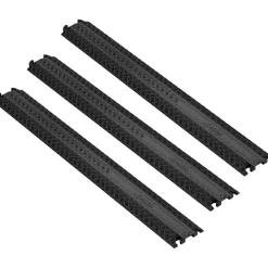VEVOR 3-Piece Cable Protection Ramp Set, Supports Up to 2,000 lbs Per Axle, Durable Cord Protection for High Foot Traffic Areas, Suitable for Indoors and Outdoors, Ideal for Office, Home, Warehouse