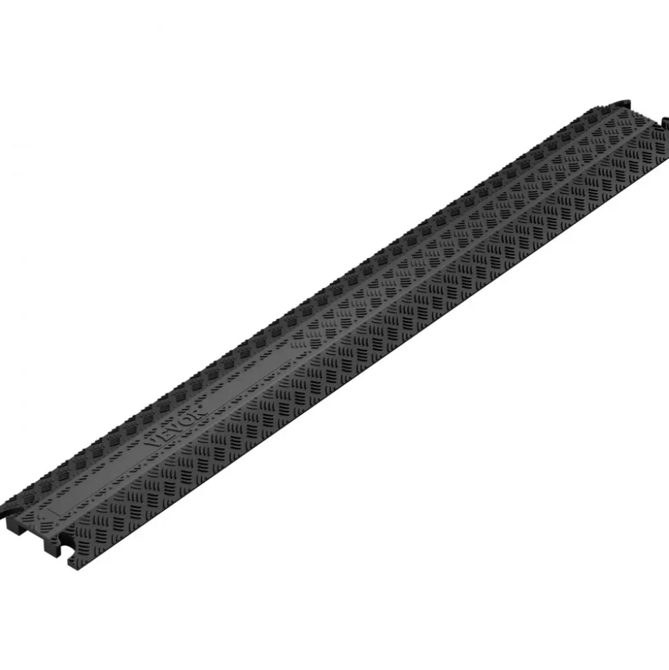 VEVOR 3-Piece Cable Protection Ramp Set, Supports Up to 2,000 lbs Per Axle, Durable Cord Protection for High Foot Traffic Areas, Suitable for Indoors and Outdoors, Ideal for Office, Home, Warehouse