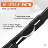 VEVOR 4 Piece Flat Bungee Cord, 20 mm Heavy Duty Bungee Straps with Steel S-Hooks, 40" Elastic Bungee Rope for Cargo, Tarps, Trucks and Tent, Black