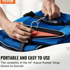 VEVOR 4 Piece Flat Bungee Cord, 20 mm Heavy Duty Bungee Straps with Steel S-Hooks, 40