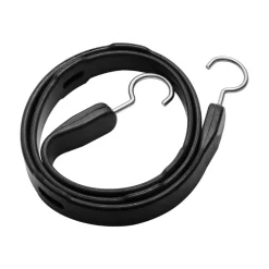 VEVOR 4 Piece Flat Bungee Cord, 20 mm Heavy Duty Bungee Straps with Steel S-Hooks, 40