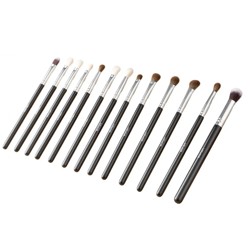 VEVOR 34-Piece Makeup Brush Set, Professional Brushes Kit for Foundation Blending Eyeshadow Concealer Blush - with Soft Bristles, Ergonomic Wood Handle, Travel-Friendly Case Included