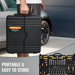 VEVOR 221-Piece Mechanics Tool Set, 1/4