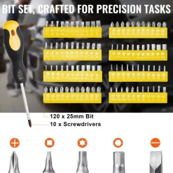VEVOR 221-Piece Mechanics Tool Set, 1/4