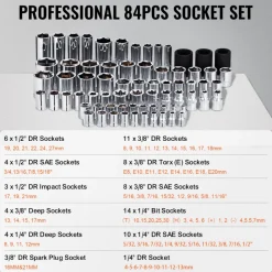 VEVOR 121-Piece Mechanics Tool Set, 1/4