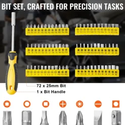 VEVOR 207-Piece Mechanics Tool Set, 1/4